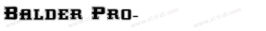 Balder Pro字体转换